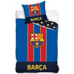Carbotex Bavlněné povlečení 140x200 + 70x90 cm - FC Barcelona Barca Stripes