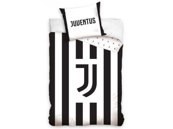 Carbotex Bavlněné povlečení 140x200 + 70x90 cm - FC Juventus White Stripes