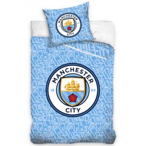 Carbotex Bavlněné povlečení se svítícím efektem 140x200 + 70x90 cm - Manchester City