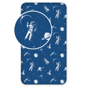 Jerry Fabrics Bavlněné licenční prostěradlo s gumou Vesmír 90 x 200 + 25 cm