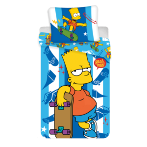 Jerry Fabrics Bavlněné povlečení 140x200 + 70x90 cm - The Simpsons Bart Skater
