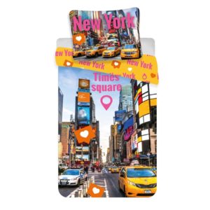 Jerry Fabrics Bavlněné povlečení 140x200 + 70x90 cm - Times Square