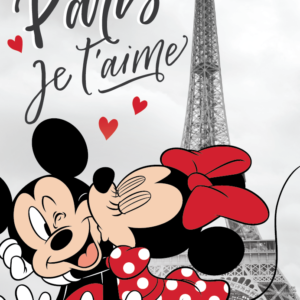 Jerry Fabrics Dětská Fleecová deka 100x150cm - Mickey a Minnie v Paříži "Eiffel Tower"