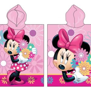 Jerry Fabrics Froté dětské pončo s kapucí Minnie růžová 50x115