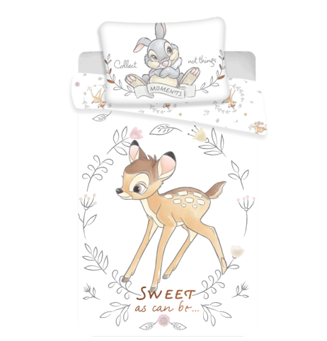 Jerry Fabrics Povlečení do postýlky 100x135 + 40x60 cm - Bambi Sweet baby