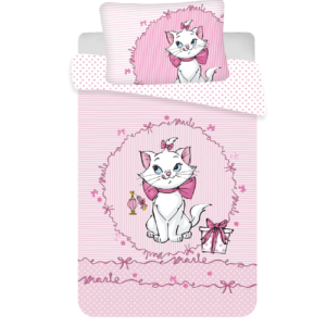 Jerry Fabrics Povlečení do postýlky 100x135 + 40x60 cm - Marie Cat "Pink" baby