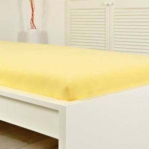 Prostěradlo Jersey bavlna IDEAL 90x200 cm – Žlutá