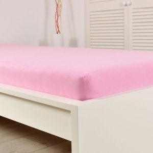 Prostěradlo Jersey česaná bavlna MAKO 140-160x200 cm - Růžová