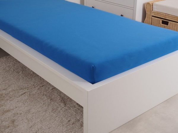 Prostěradlo Jersey česaná bavlna MAKO 90x200 cm - Královská modrá