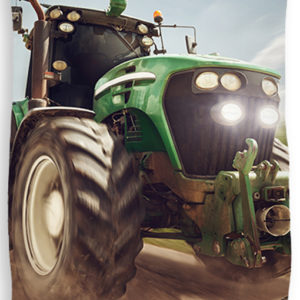 TipTrade Bavlněná froté osuška 70x140 cm - Traktor zelený