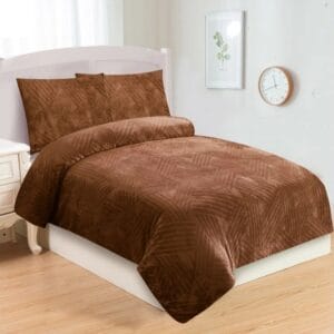 Jahu Povlečení mikroplyš 140x200 + 70x90 cm - Trojice hnědá