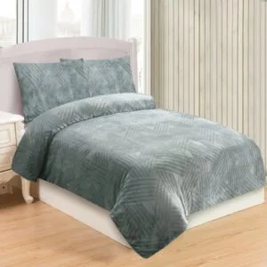 Jahu Povlečení mikroplyš 140x200 + 70x90 cm - Trojice světle šedá