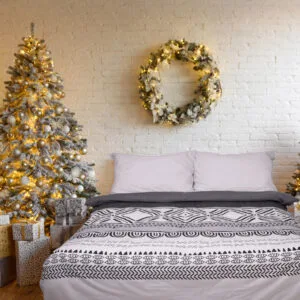 Matex Flanelové povlečení 140x200 + 70x90 cm - Šedé vzory