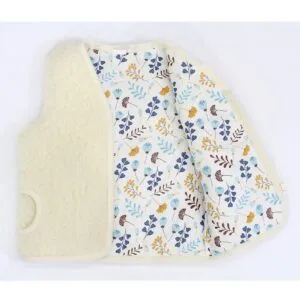 Merino Dětská vesta z ovčí vlny - slonová kost