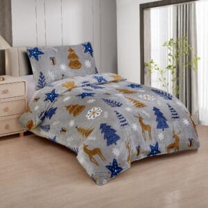 Jahu Vánoční mikroplyšové povlečení 140x200 + 70x90 cm - Natale