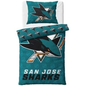 TipTrade Bavlněné povlečení 140x200 + 70x90 cm - NHL San Jose Sharks Shields