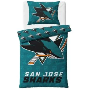 TipTrade Bavlněné povlečení 140x200 + 70x90 cm - NHL San Jose Sharks Shields