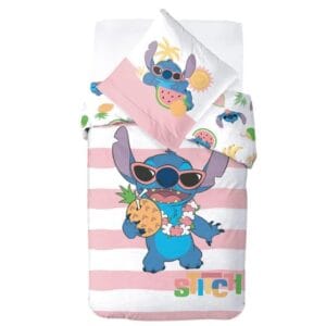 Carbotex Bavlněné povlečení 140x200 + 70x90 cm - Lilo a Stitch Piňa Colada