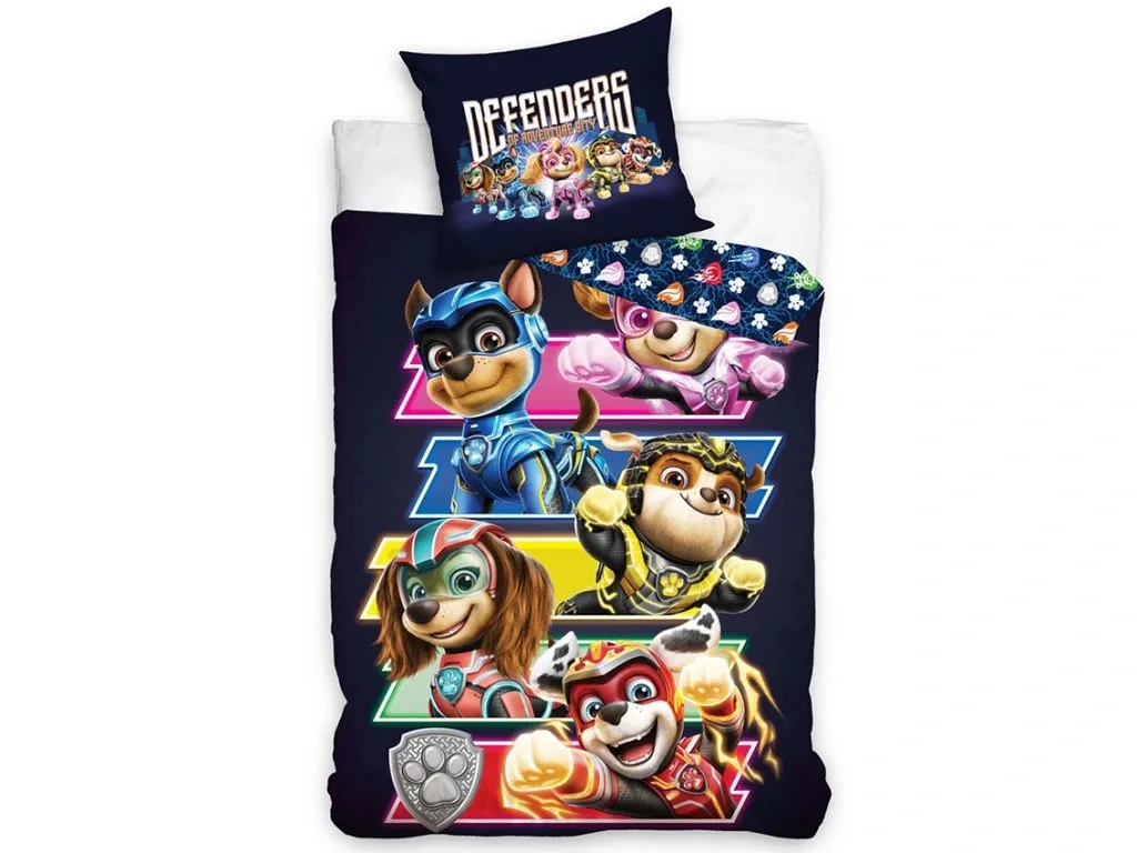 Carbotex Bavlněné povlečení 140x200 + 70x90 cm - Tlapková patrola Supertlapky