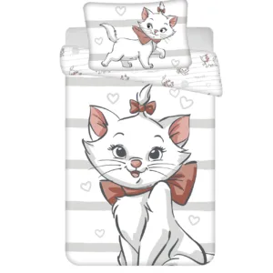 Jerry Fabrics Povlečení do postýlky 100x135 + 40x60 cm - Marie Cat "Bow"