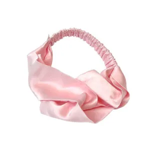 Lucaso Finata Hedvábná čelenka do vlasů - Rose Pink