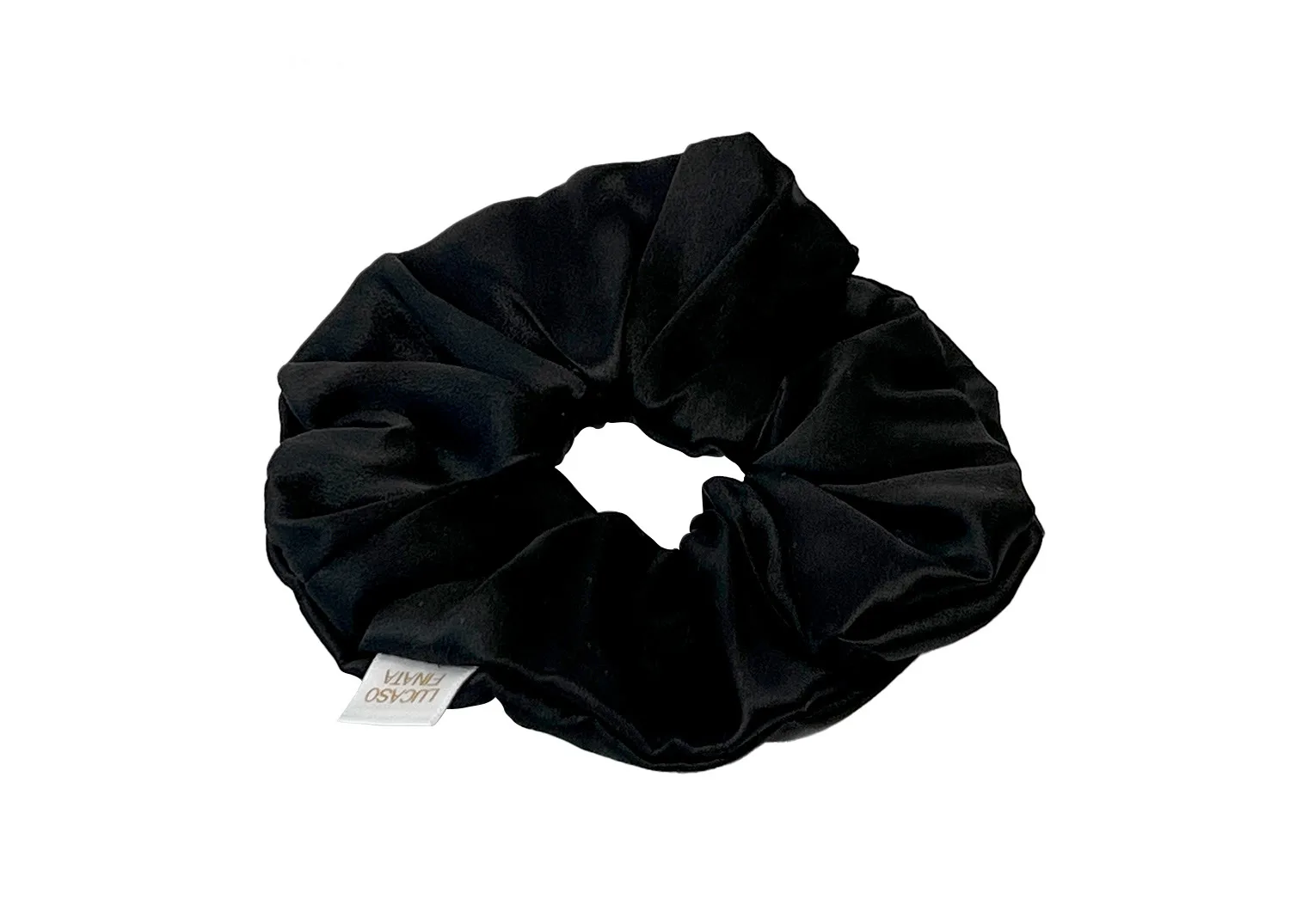 Lucaso Finata Hedvábná gumička do vlasů - Magic Black