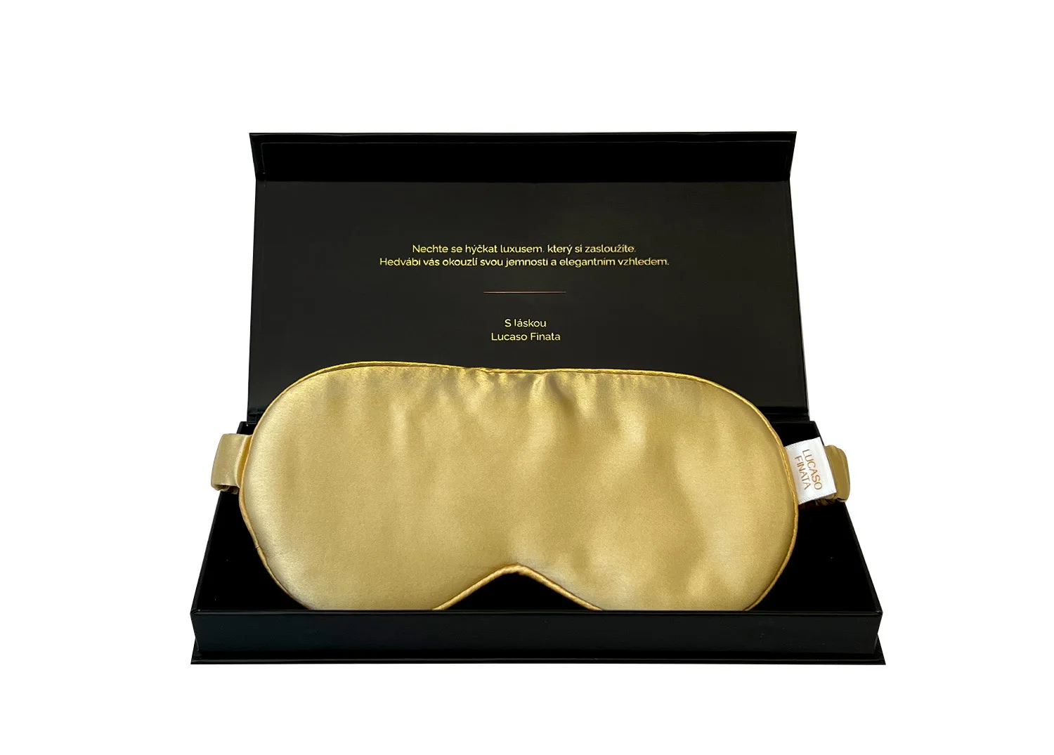 Lucaso Finata Hedvábná maska na spaní - Royal Gold
