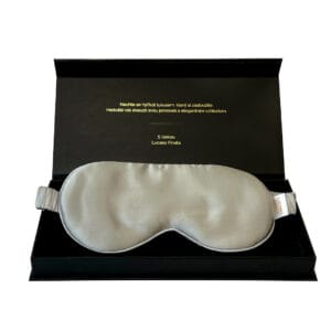 Lucaso Finata Hedvábná maska na spaní - Silver Gray