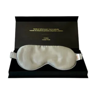 Lucaso Finata Hedvábná maska na spaní - Silver Gray