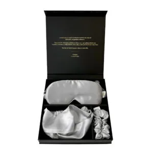 Lucaso Finata Hedvábná sada s čelenkou do vlasů - Silver Gray