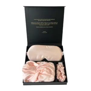 Lucaso Finata Hedvábná sada s čepicí na spaní - Rose Pink