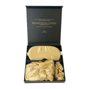 Lucaso Finata Hedvábná sada s čepicí na spaní - Royal Gold