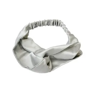 Lucaso Finata Hedvábná čelenka do vlasů - Silver Gray