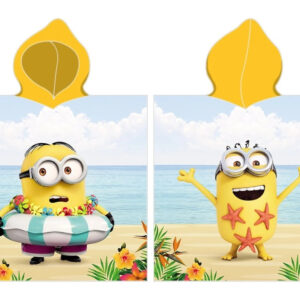 Carbotex Dětské pončo 55x110 cm - Mimoni Bob se učí plavat