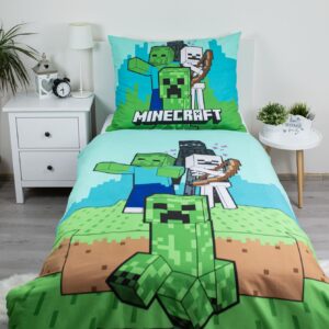 Jerry Fabrics Bavlněné povlečení 140x200 + 70x90 cm - Minecraft " Mobs here"