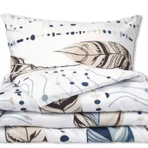 Matex Bavlněné saténové povlečení Exclusive 140x200 + 70x90 cm - Boho peříčka