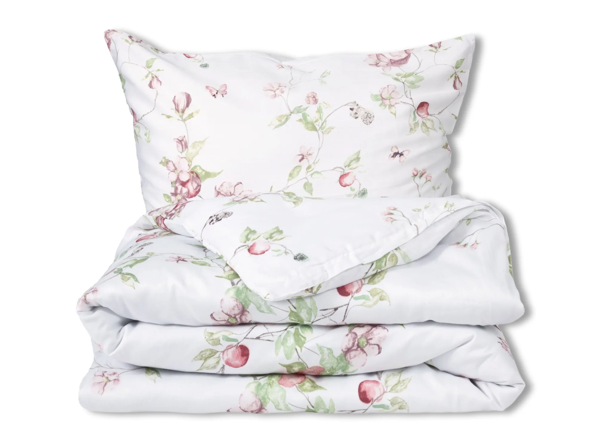 Matex Bavlněné saténové povlečení Exclusive 140x200 + 70x90 cm - Šepot růžových keřů