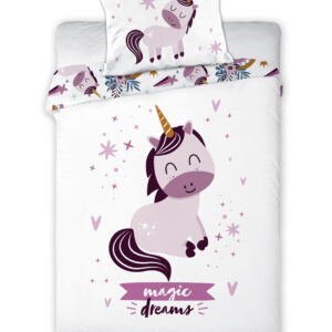 FARO Povlečení do postýlky 100x135 + 40x60 cm - Magický jednorožec 018