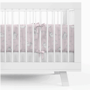 Detexpol Mantinel do postýlky 30x180cm - jednorožec - růžová