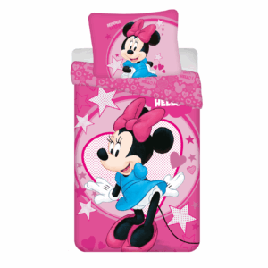 Jerry Fabrics Povlečení z mikrovlákna 140x200 + 70x90 cm - Mickey a Minnie "Hello"