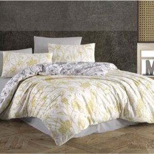 TipTrade Bavlněné povlečení 140x200 + 70x90 cm - Iris hořčicové