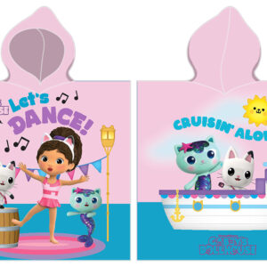 TipTrade Dětské pončo 55x110 cm - Gabby's Dollhouse Pojďme tančit