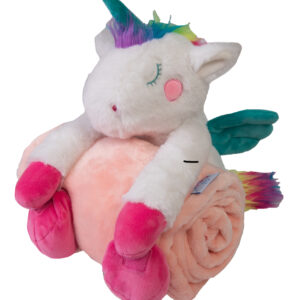 Babymatex Deka CAROL 85x100 cm -  Růžová s plyšákem Jednorožec