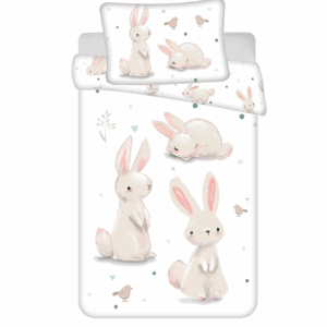 Jerry Fabrics Povlečení do postýlky 100x135 + 40x60 cm -  Králíčci