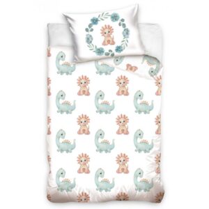 TipTrade Povlečení do postýlky 100x135 + 40x60 cm  - Dobrou noc Dino