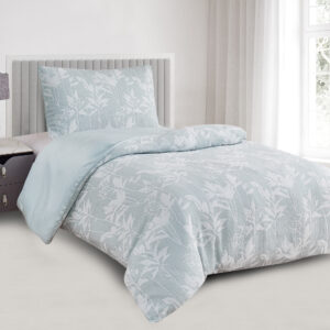 Jahu Saténové povlečení s žakárovým vzorem 140x200 + 70x90 cm - Alabama zelená