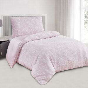 Jahu Saténové povlečení s žakárovým vzorem 140x200 + 70x90 cm - Boston růžová