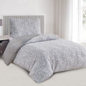 Jahu Saténové povlečení s žakárovým vzorem 140x200 + 70x90 cm - Boston šedá