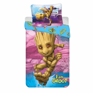 Jerry Fabrics Bavlněné povlečení 140x200 + 70x90 cm - Groot "I am Groot"