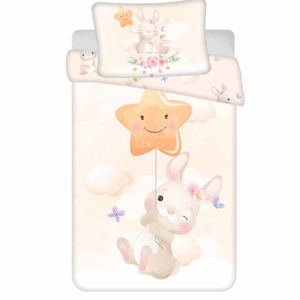 Jerry Fabrics Povlečení do postýlky 100x135 + 40x60 cm - Bunny Star